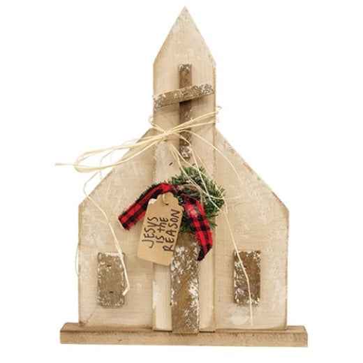 Rustic Wood Winter Church G25402 CW - Havens Marketplace