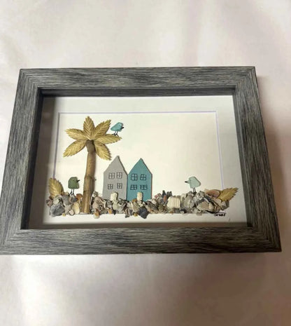 JW Frames Sea Glass Art - Havens Marketplace