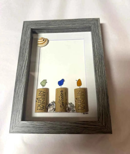 JW Frames Sea Glass Art - Havens Marketplace