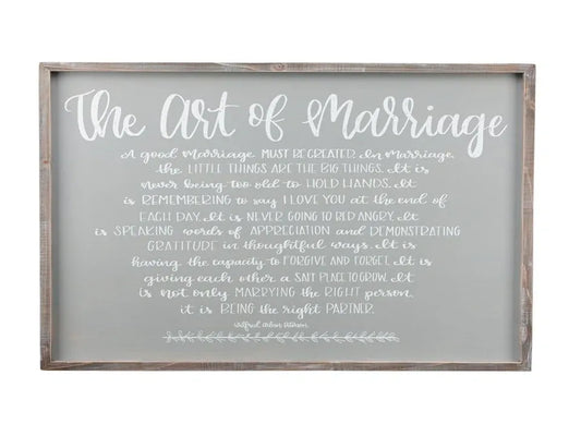 The Art Of Marriage Sign
