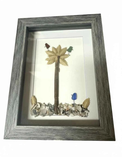 JW Frames Sea Glass Art - Havens Marketplace