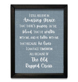 JM Old Rugged Cross Box Frame Sign