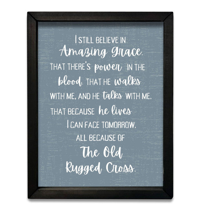 Old Rugged Cross Box Frame 12x16