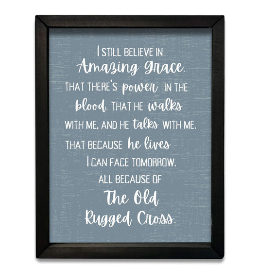 Old Rugged Cross Box Frame 12x16